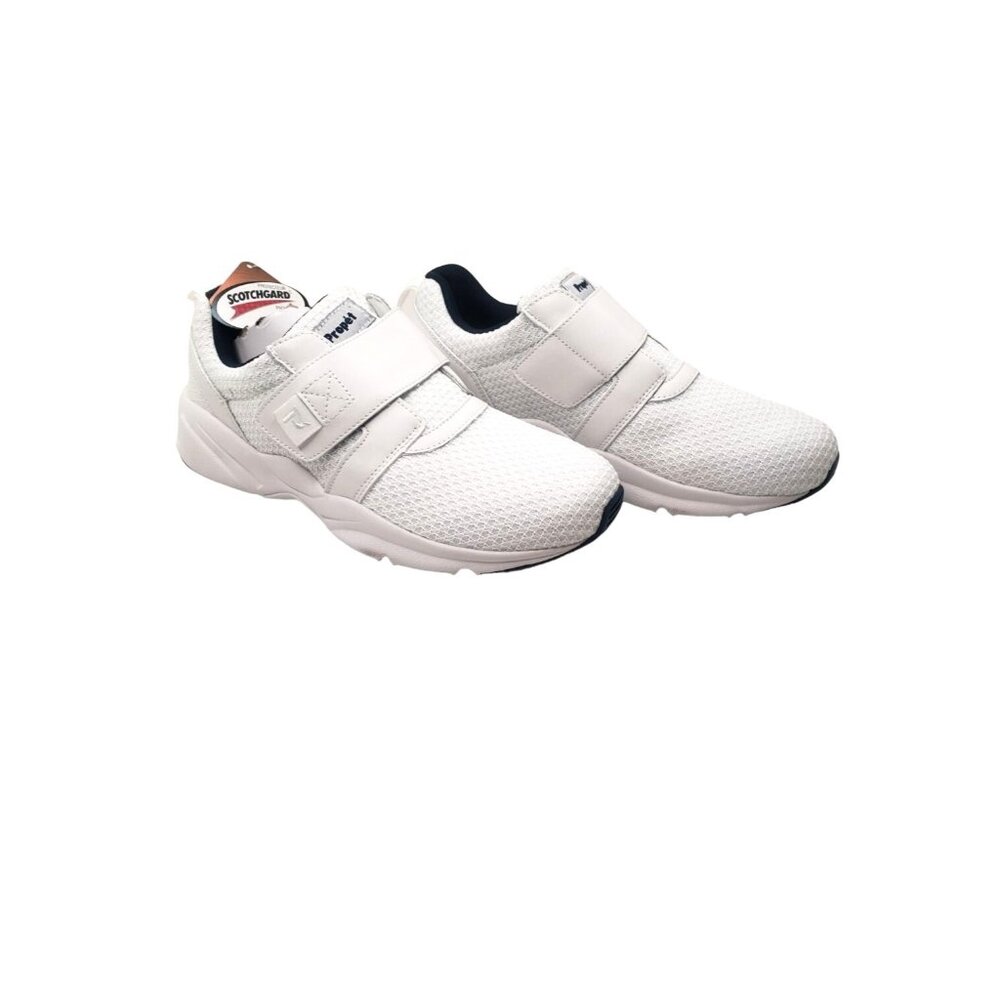 Propét Mens Stability X Strap White Athletic Shoe Sz 8W Mesh Walking Sneaker NEW - Picture 3 of 10